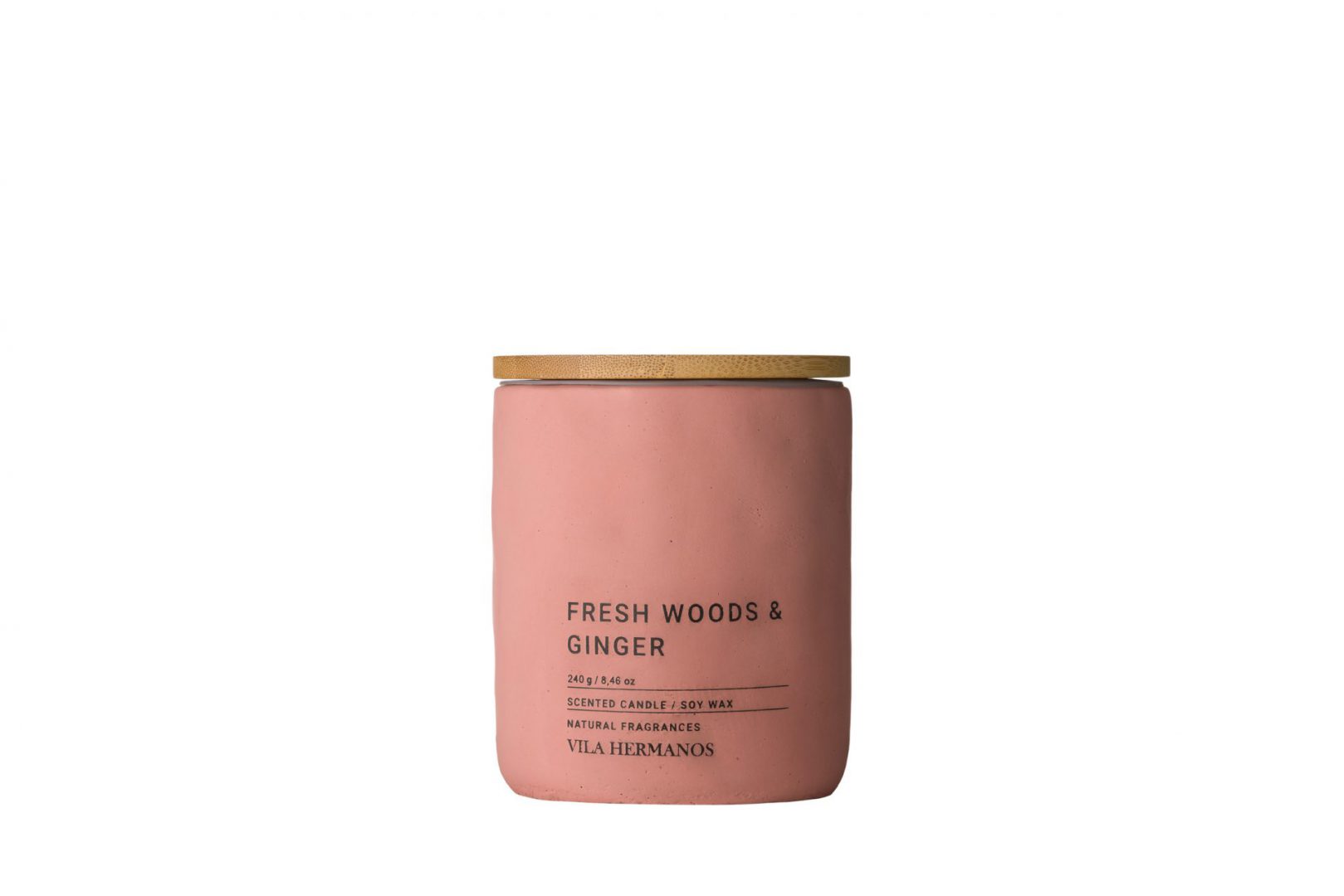 נר ריחני בטון Fresh wood & Ginger