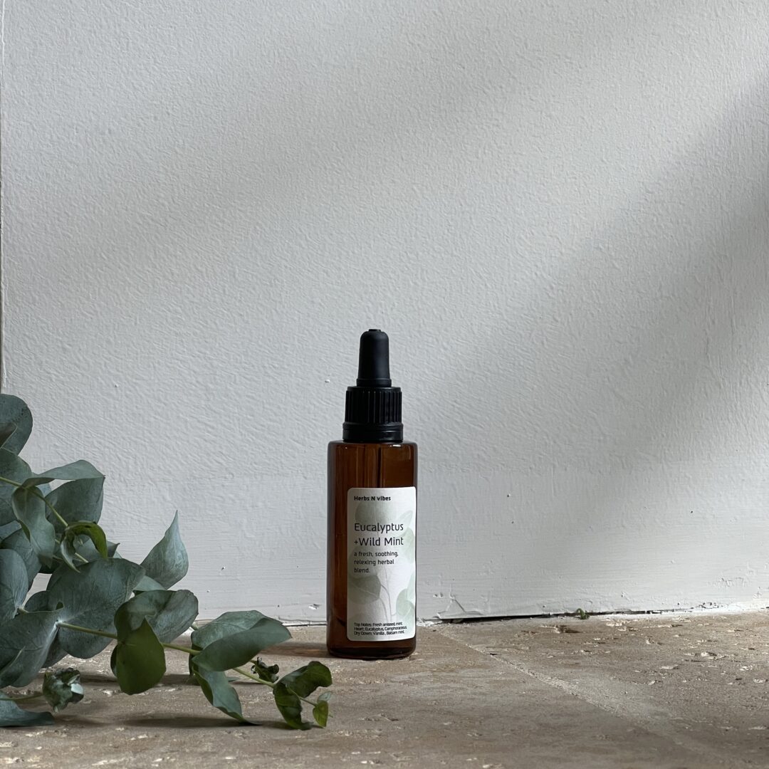 Herbs N Vibes תמצית ריח למבער Eucalyptus +Wild Mint