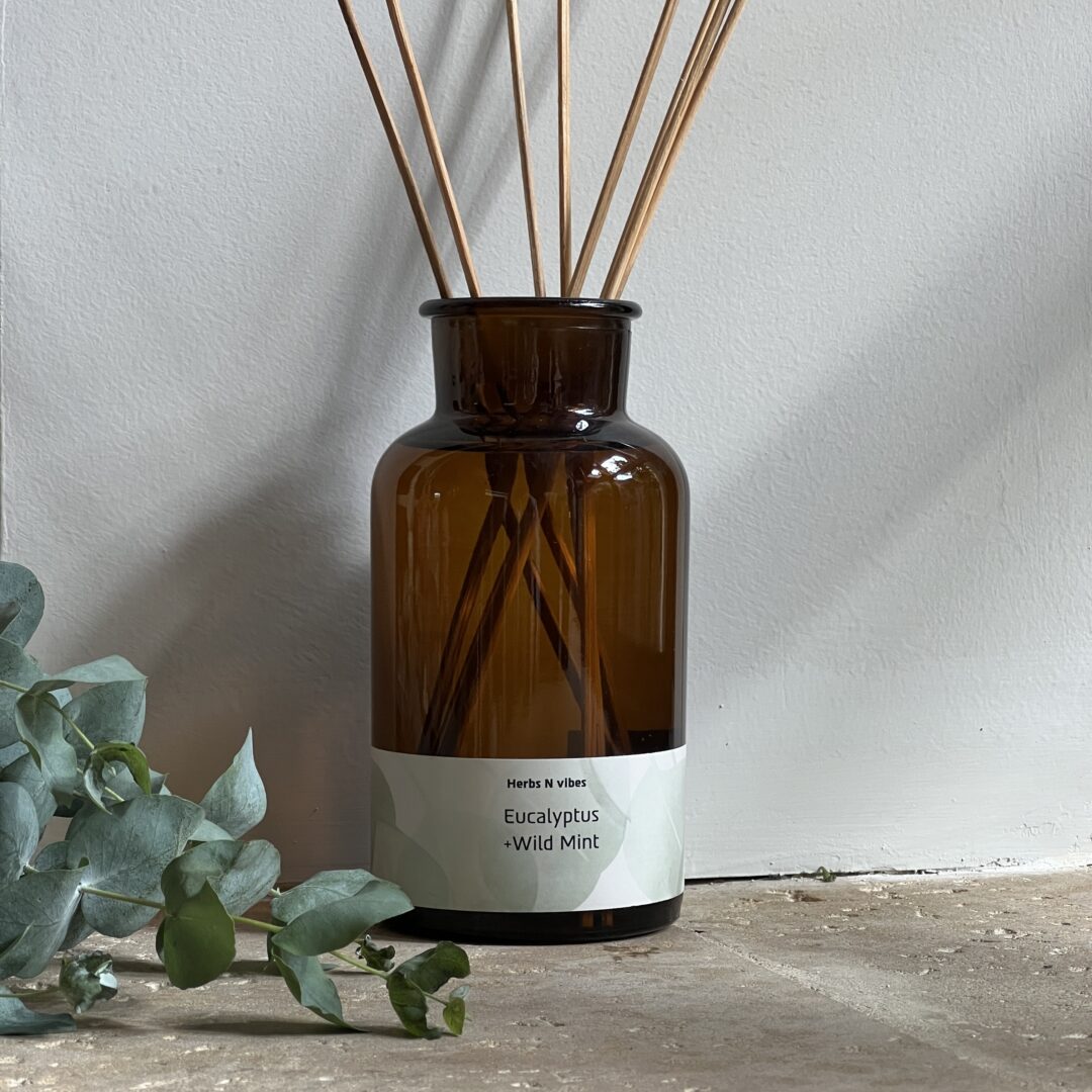 Herbs N Vibes מפיץ ריח Eucalyptus +Wild Mint