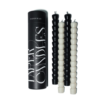 מארז 4 נרות שולחן מיוחדים Black & White