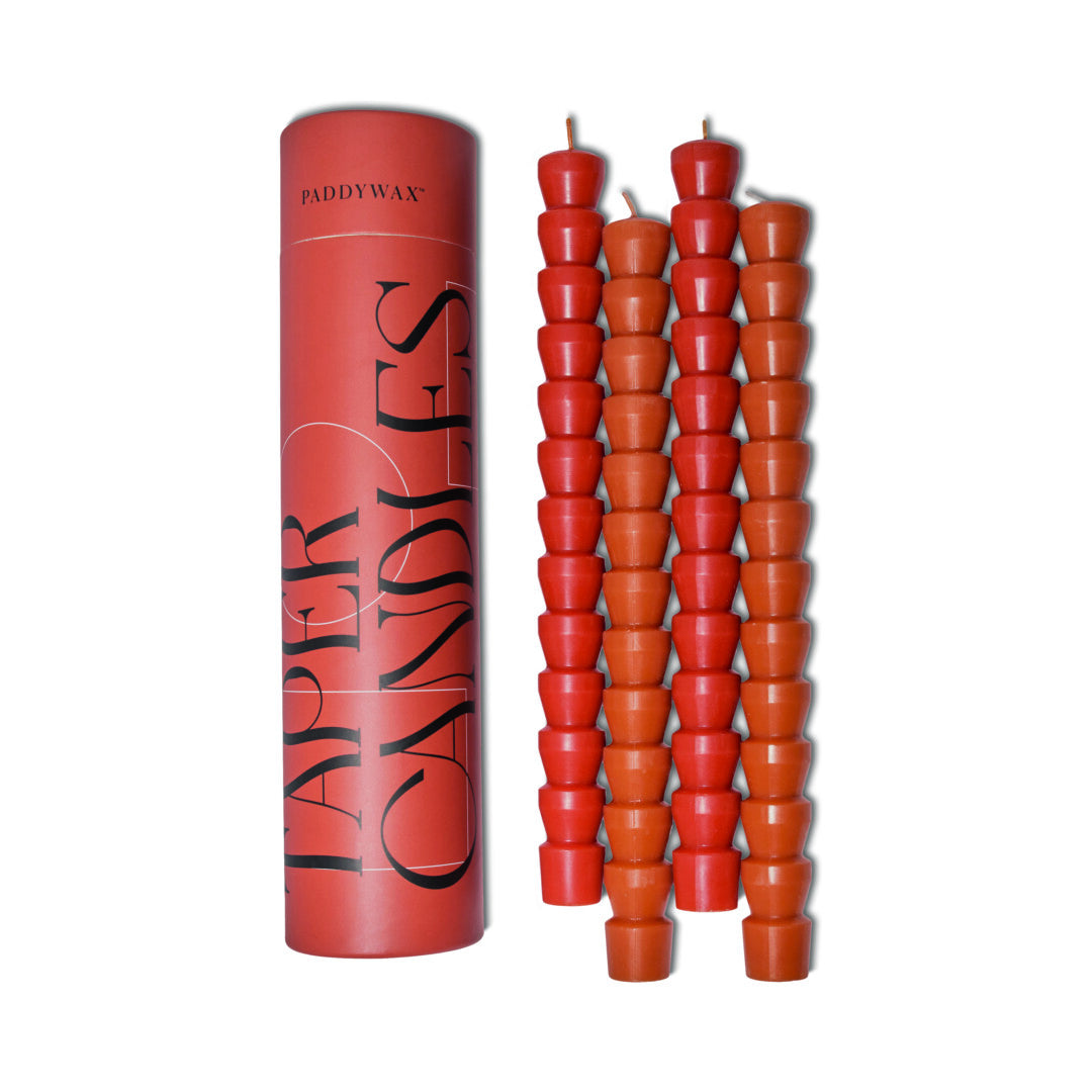 מארז 4 נרות שולחן מיוחדים Red & Terracotta