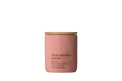 נר ריחני בטון Fresh wood & Ginger