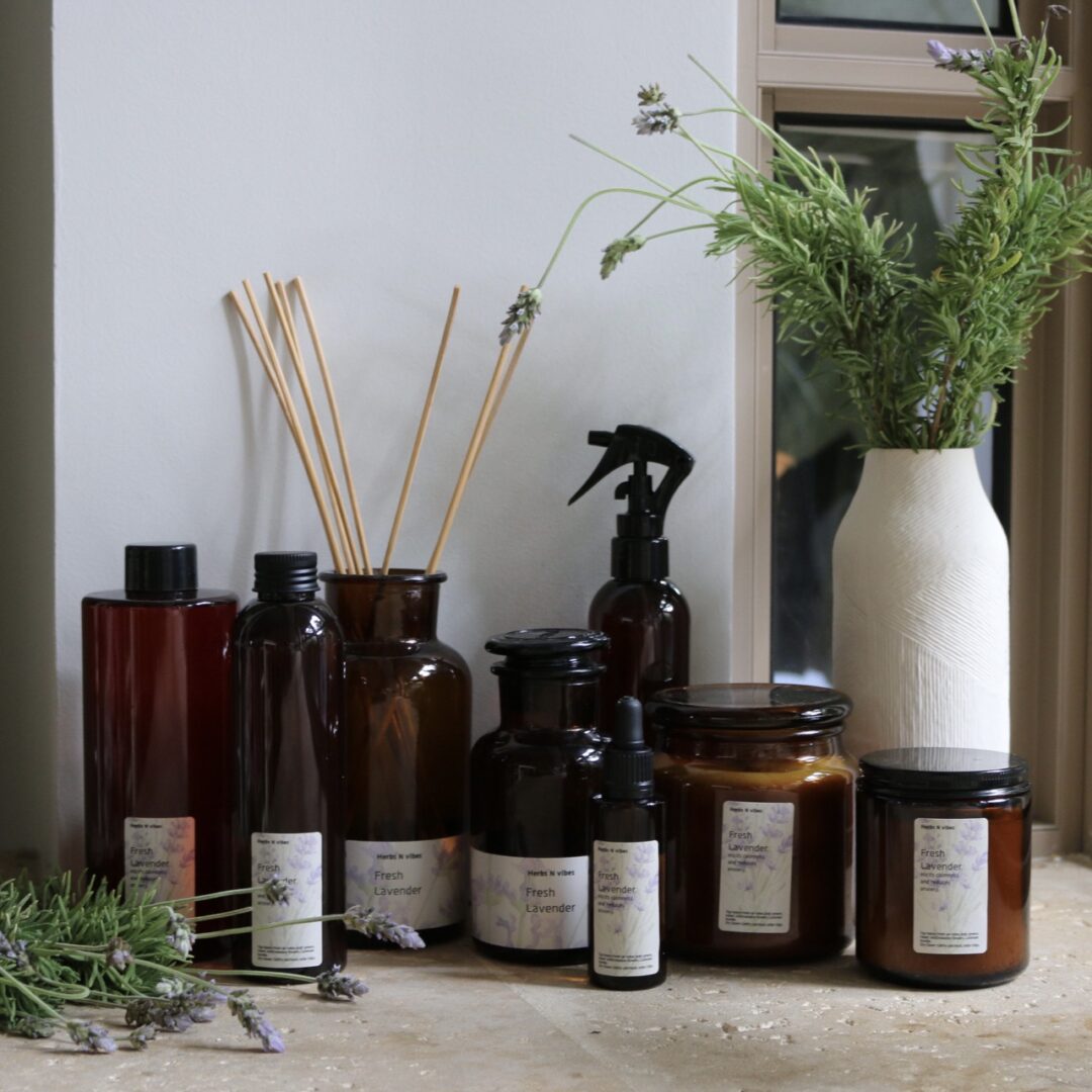 Herbs N Vibes נר ריחני צנצנת בניחוח Fresh Lavender