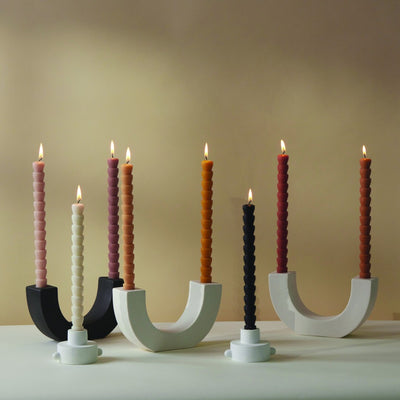 מארז 4 נרות שולחן מיוחדים Black & White