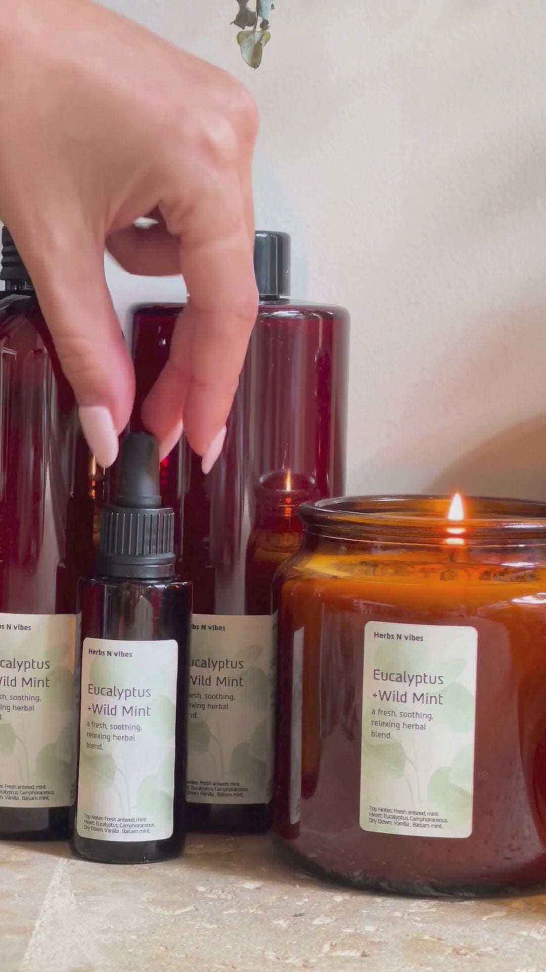 טעינת וידאו: Herbs N Vibes תמצית ריח למבער Eucalyptus +Wild Mint