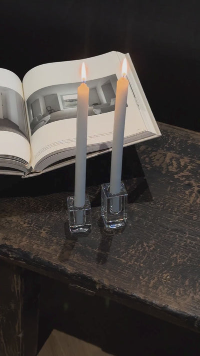 פמוטי זכוכית מלבניים