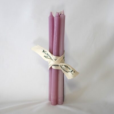 מארז 6 נרות פמוטים ורוד רומנטי Kassel Artisanal (30 ס"מ)