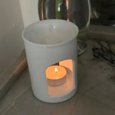 מבער קרמיקה לבן מעוגל