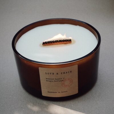 נר ריחני קערה Love & Peace