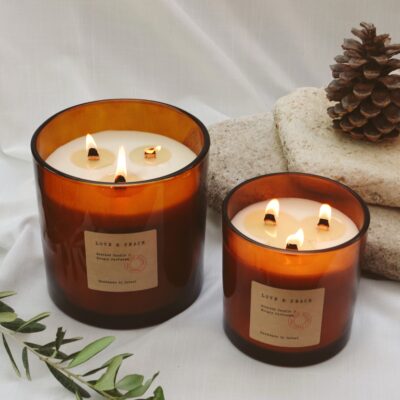 נר ריחני ענק Love & Peace